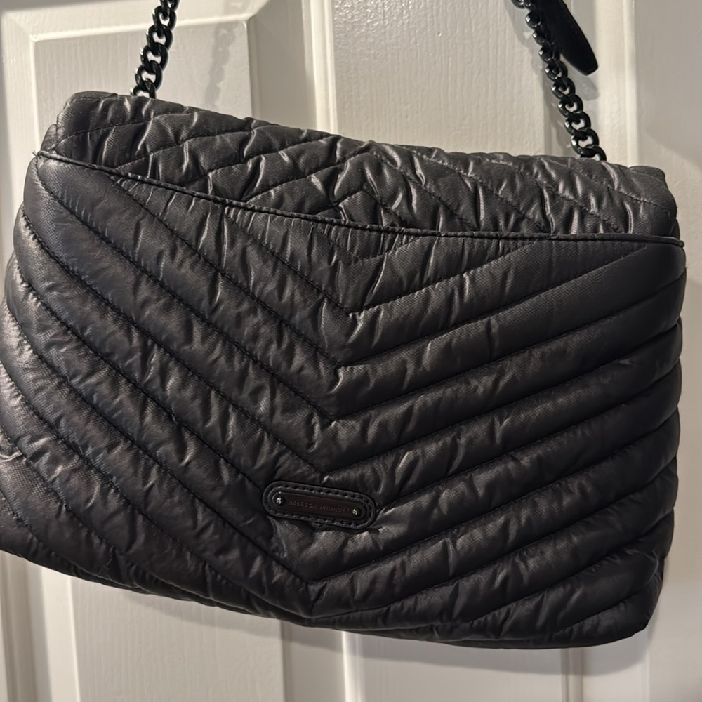 Rebecca Minkoff Nylon Eddie Bag, Blk - Picture 2 of 6
